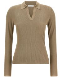 Max Mara - Knitted Shirt Collar Sweater - Lyst