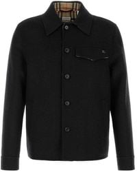 Burberry - Shirt Collar Jacket - Lyst