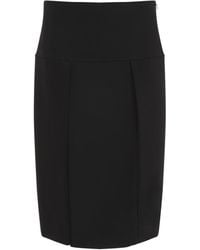 KHAITE - Tailored Viscose/Polyurethane Blend Skirt With Pleats - Lyst