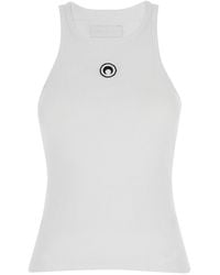 Marine Serre - Organic Cotton Ribbed Tank Top - Lyst