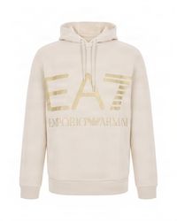 EA7 - Off Logo Hoodie - Lyst