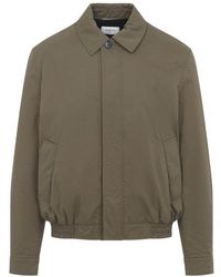 Saint Laurent - Taupe Shirt Collar Jacket - Lyst