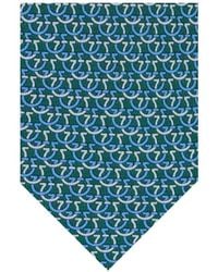 Ferragamo - Gancini Logo Printed Tie - Lyst