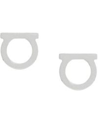 Ferragamo - Gancini Logo Stud Earrings - Lyst