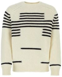 Loewe - Ivory Wool Blend Sweater - Lyst