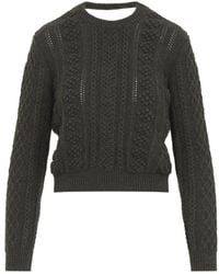 Jil Sander - Thyme Cable-Knit Cropped Sweater - Lyst