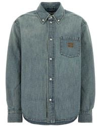 Miu Miu - Regular Solid Shirt - Lyst