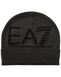 EA7 - Logo Beanie Cap - Lyst