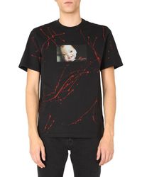 MSGM - Graphic Doll Face Printed Crew Neck T-Shirt - Lyst