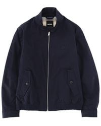 BOSS - Solid Band Collar Jacket - Lyst
