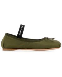Miu Miu - Satin Ballerinas - Lyst