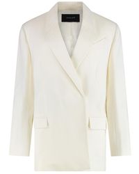 Mugler - Solid Notched Lapel Blazer - Lyst