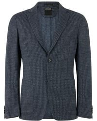 ZEGNA - Single-Breasted Jacket Cashmere-Linen Suit & Dinner - Lyst