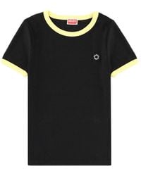 KENZO - Solid Round Neck T-Shirt - Lyst