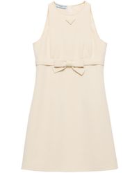 Prada - Bow Detailing Short Dress - Lyst