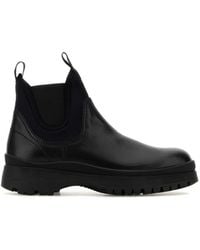 Prada - Leather Ankle Boots - Lyst