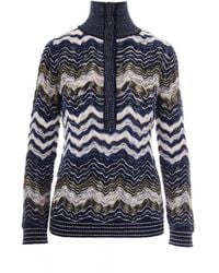 Missoni - Chevron Mock Collar Sweater - Lyst