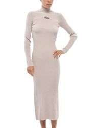 DIESEL - Off Mock Collar Midi Dress - Lyst