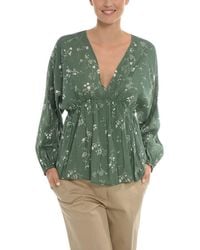 Samsøe & Samsøe - Floral V Neck Top - Lyst
