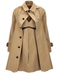 Sacai - Dress Insert Trench Coat - Lyst