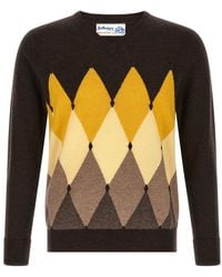 Ballantyne - Geometric V Neck Sweater - Lyst