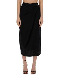 Alysi - Solid Midi Skirt - Lyst