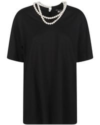 Junya Watanabe - Solid Round Neck T-Shirt - Lyst