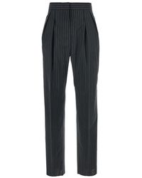 Max Mara - Max Mara Striped Virgin Wool Trousers - Lyst