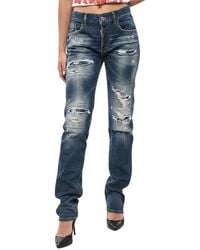 DSquared² - Straight Mid Rise Jeans - Lyst