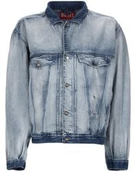 DIESEL - Solid Shirt Collar Jacket - Lyst