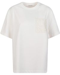 Moncler - Solid Crew Neck T-Shirt - Lyst