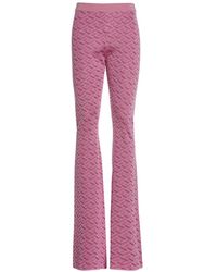 Versace - Jacquard Pants With Greek Print - Lyst