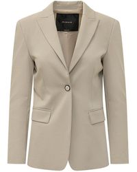 Pinko - Solid Notched Lapel Blazer - Lyst