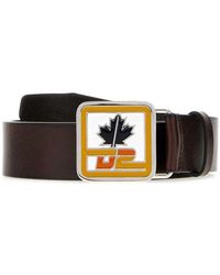 DSquared² - D2 Patch Mini Leather Belt - Lyst