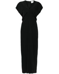 P.A.R.O.S.H. - Draped Cady Maxi Dress - Lyst