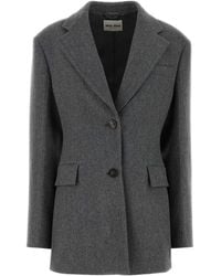 Miu Miu - Dark Wool Blazer - Lyst