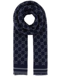 Gucci - Dark Gg Logo Scarf - Lyst