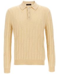 Zanone - Braided Wool Polo Shirt - Lyst