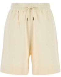 Moncler - Cotton Shorts With Logo Patch - Lyst