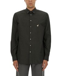Moschino - Classic Check Shirt With Goose Embroidery - Lyst