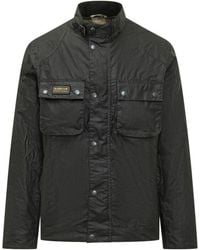 Barbour - Solid Mandarin Collar Jacket - Lyst