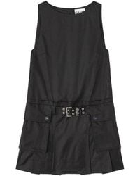 Ganni - Duchesse Nylon Mini Dress - Lyst