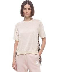 Stella McCartney - Off Floral Crew Neck Top - Lyst