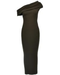 Courreges - Ribbed Viscose One-Shoulder Maxi Dress - Lyst