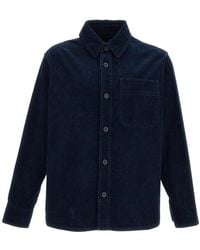 A.P.C. - Dark Relaxed Corduroy Shirt - Lyst