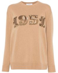 Max Mara - Sequined Embroidered Pullover - Lyst