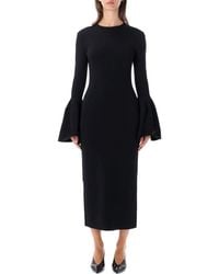 Stella McCartney - Crew Neck Midi Dress - Lyst