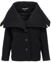 【関税＆送料込み】Jacquemus 'Le Caban Caruso' Coat Jacquemus Le Caban Caruso Jacket | Black | FARFETCH