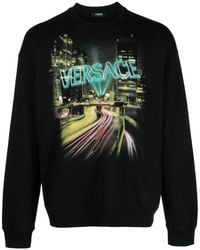 Versace - Logo Cotton Sweatshirt - Lyst