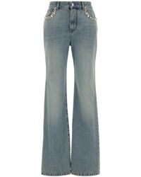 McQueen - Light Regular Mid Rise Jeans - Lyst